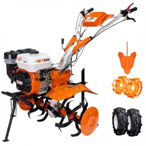 Motosapatoare RURIS 731K-8,5CP( roti cauciuc 5.00-8+rarita ajustabila+roti metalice 350 fara manicot) 