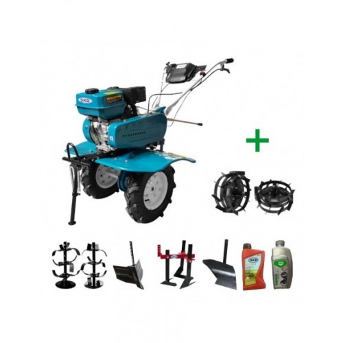 Motosapa DKD HS 900 7CP +accesorii (freze, roti metalice, plug, rarita, prasitoare si uleiuri)