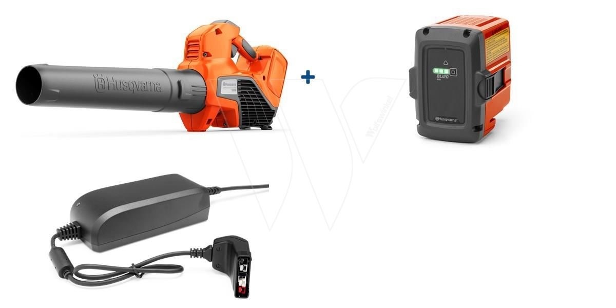 Refulator Husqvarna 120iB (cu incarcator QC80 si acumulator BLi20)
