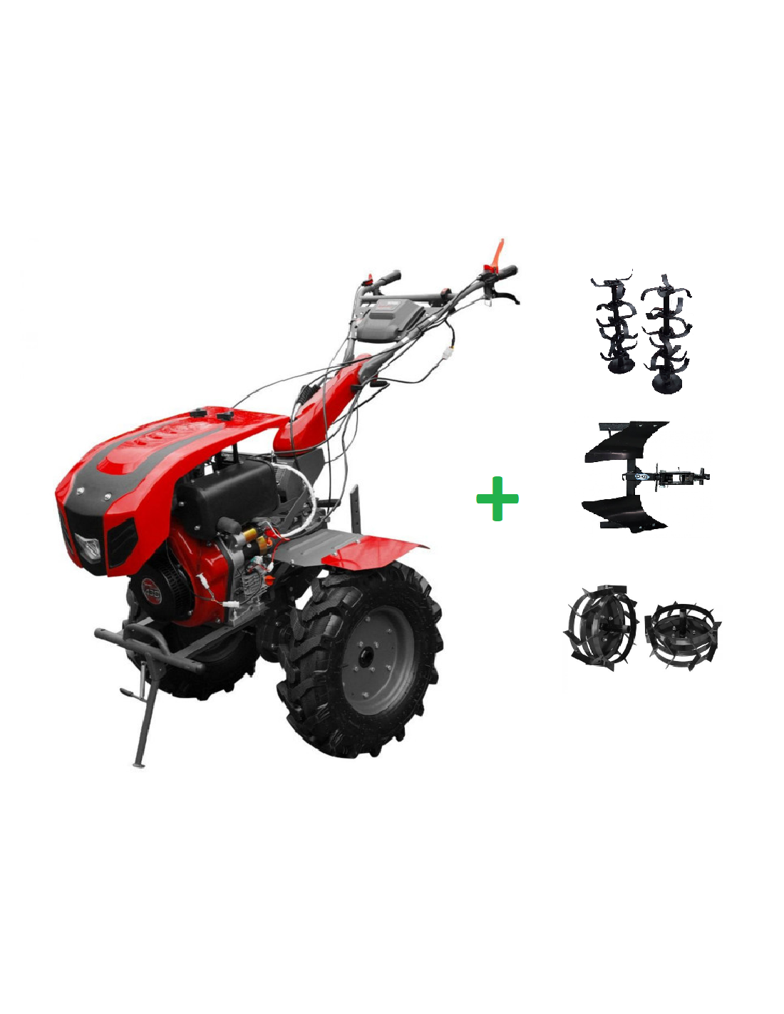 Motocultor WEIMA WM1100BE(KM)-6  (12 CP) CU DIFERENTIAL SI CAPOTA FAR, ROTI METALICE MANICOT 32 + PLUG REV