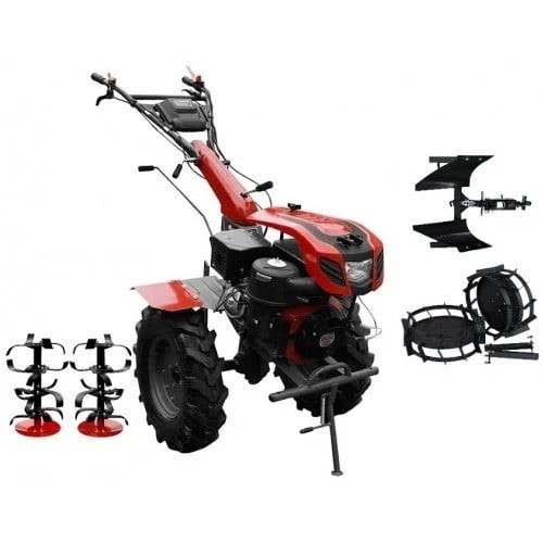 Motocultor WEIMA WM1100FE-6, benzina ( 16CP pornire la cheie), diferential si capota cu far+ ROTI METALICE+PLUG RECERSIBIL