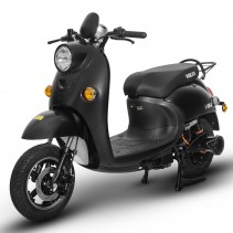 Scuter Electric, Volta S2, cu permis, 2000 W, viteza maxima 25 km pe ora, autonomie pana la 60 km, Negru